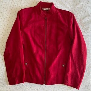 red zip up jacket ♥️